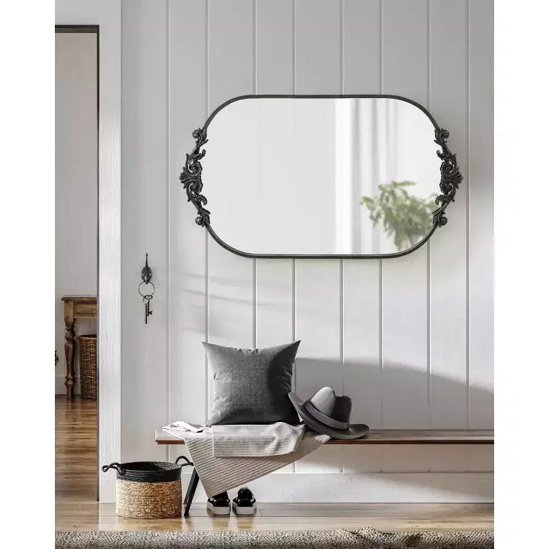 Kate & Laurel All Things Decor Miroir mural Arendahl Capsule 24"x41" Noir