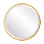 Miroir mural décoratif rond Howard Elliott 24" avec cadre en bois noir/doré Brando : Style moderne, aucun assemblage requis