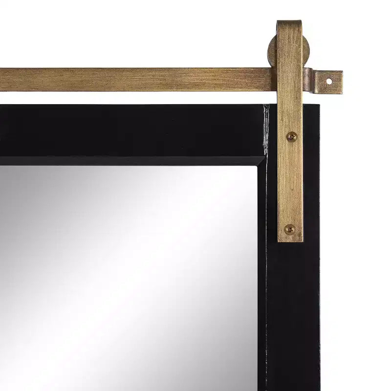 Miroir mural décoratif Skylan 24"x31" Noir - Kate & Laurel All Things Decor : Style Ferme Moderne, Forme Rectangulaire, Mural