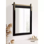 Miroir mural décoratif Skylan 24"x31" Noir - Kate & Laurel All Things Decor : Style Ferme Moderne, Forme Rectangulaire, Mural
