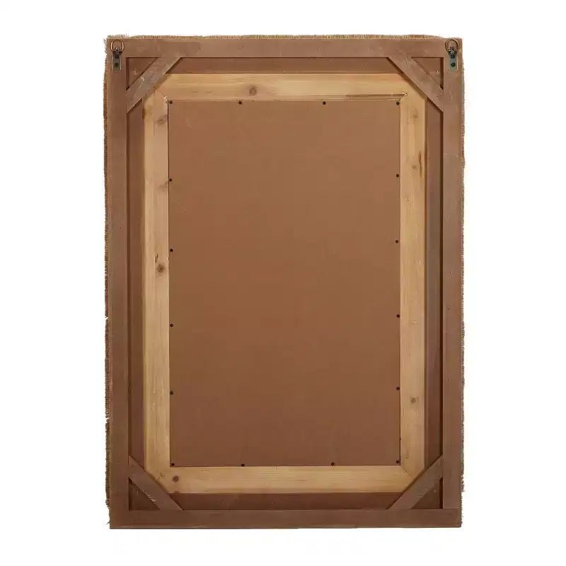 Miroir mural rectangulaire en bois bohème marron - Olivia & May
