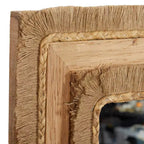Miroir mural rectangulaire en bois bohème marron - Olivia & May