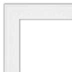 Miroir mural étroit sans biseau de 22 po x 28 po pour coiffeuse, blanc - Amanti Art