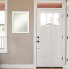 Miroir mural étroit sans biseau de 22 po x 28 po pour coiffeuse, blanc - Amanti Art