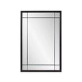 Howard Elliott 36"x24" Antique Metal French Multi-Panel Framed Vanity and Wall Mirror Black