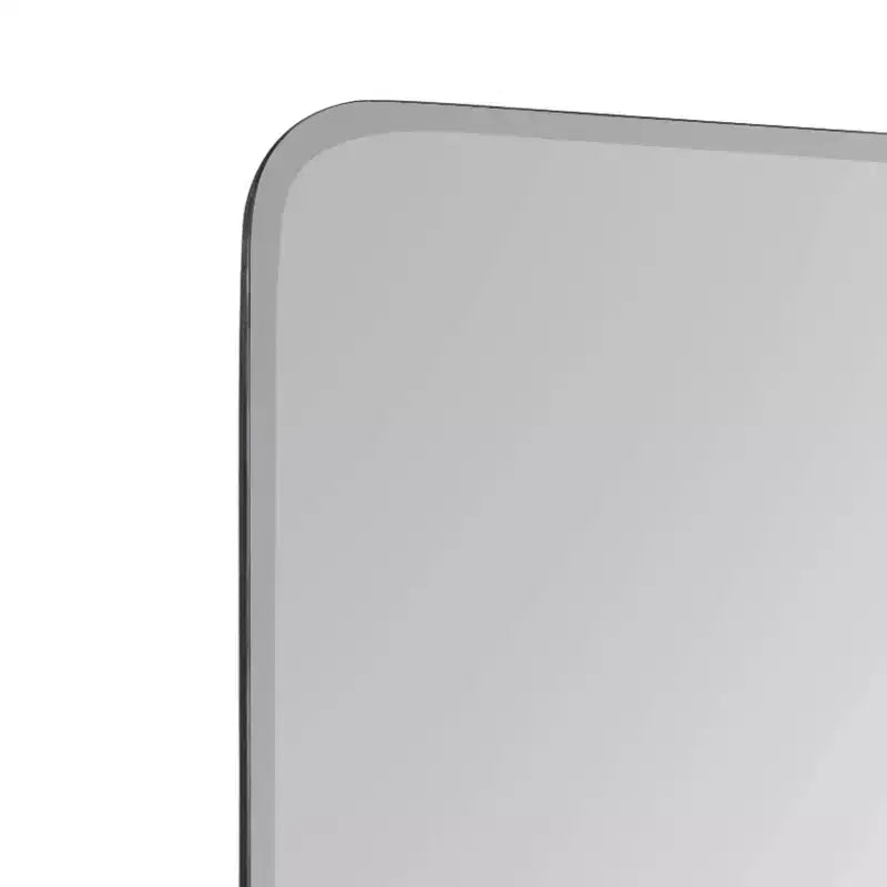 Miroir sans cadre Fosset de 22" x 30" avec étagère blanche - Kate & Laurel All Things Decor : Meuble-lavabo de salle de bain chic, fixation murale
