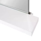 Miroir sans cadre Fosset de 22" x 30" avec étagère blanche - Kate & Laurel All Things Decor : Meuble-lavabo de salle de bain chic, fixation murale