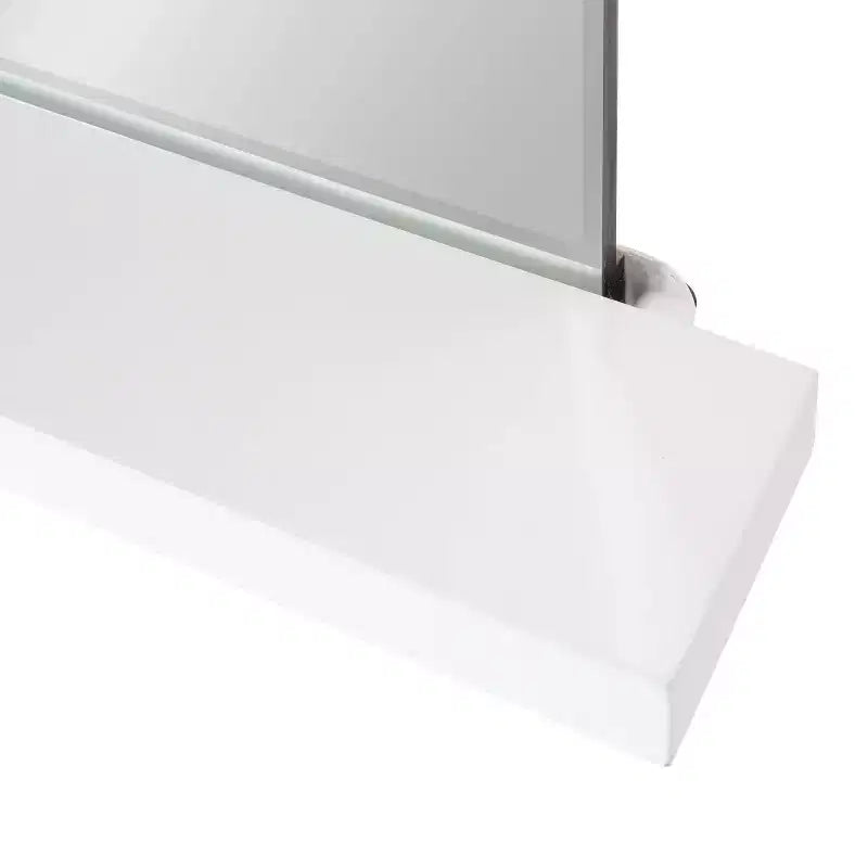 Miroir sans cadre Fosset de 22" x 30" avec étagère blanche - Kate & Laurel All Things Decor : Meuble-lavabo de salle de bain chic, fixation murale