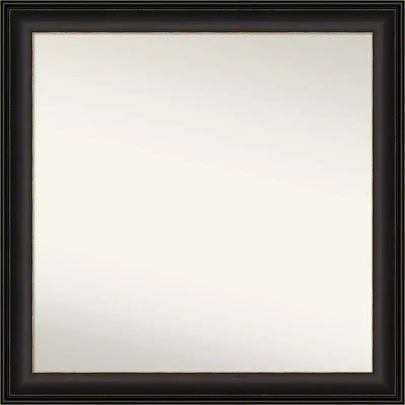 31" x 31" Non-Beveled Trio Oil Rubbed Bronze Wall Mirror - Amanti Art: Modern Square Framed, Polystyrene Material, Includes Mounting Hardware