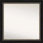 31" x 31" Non-Beveled Trio Oil Rubbed Bronze Wall Mirror - Amanti Art: Modern Square Framed, Polystyrene Material, Includes Mounting Hardware