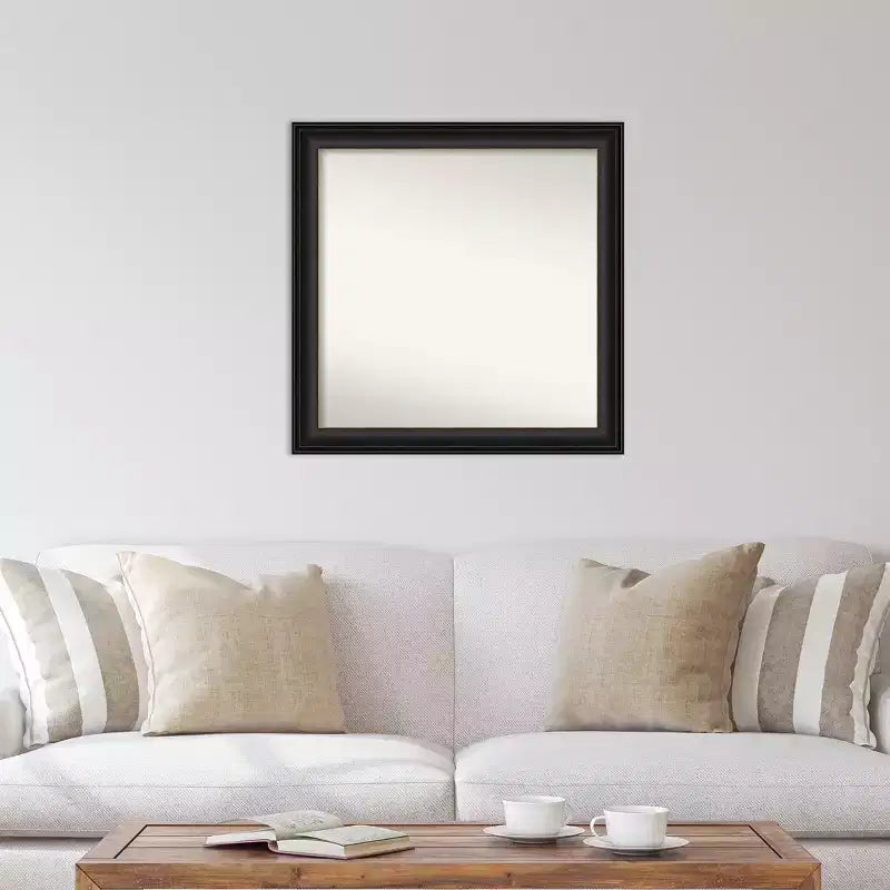 Miroir mural trio 78,7 cm x 78,7 cm en bronze huilé non biseauté - Amanti Art : Moderne, encadré carré, en polystyrène, quincaillerie de montage incluse
