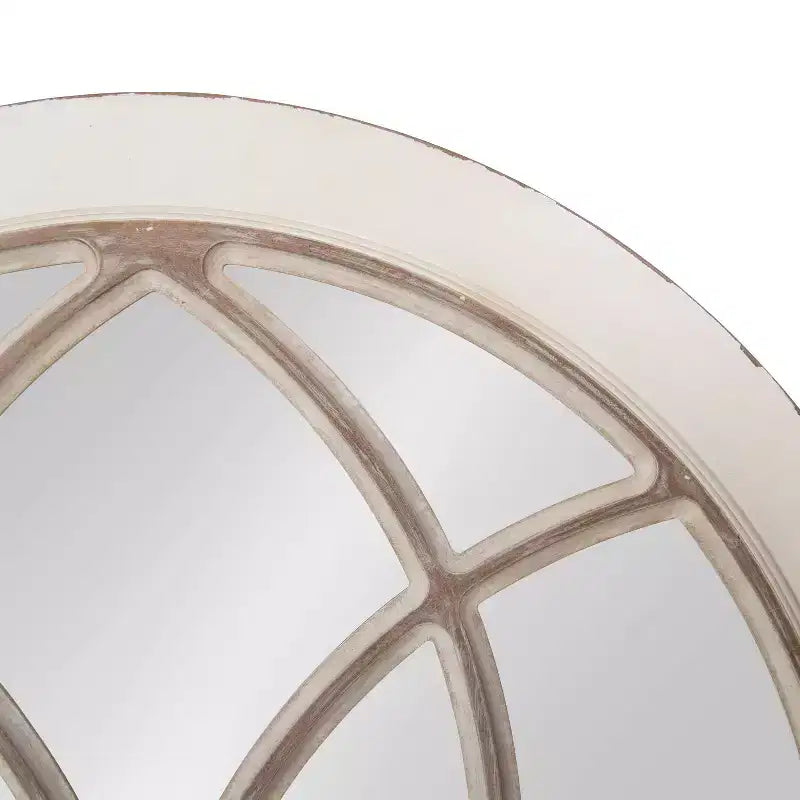 Miroir mural Nikoletta Arch blanc 31 po x 44 po - Kate & Laurel All Things Decor : Design de fenêtre côtière, cadre en bois
