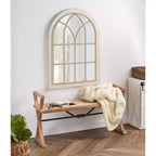 Miroir mural Nikoletta Arch blanc 31 po x 44 po - Kate & Laurel All Things Decor : Design de fenêtre côtière, cadre en bois