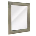 29" x 35" Pave Wall Mirror in Brushed Nickel - Head West: Modern Rectangular, Polystyrene Frame, No Assembly Required