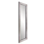 Miroir mural rectangulaire Howard Elliott 27"x38" Tyler Dillon encadré blanc brillant orné : style moderne, cadre en polyuréthane, aucun assemblage requis