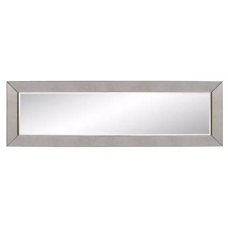 Miroir mural rectangulaire Howard Elliott 27"x38" Tyler Dillon encadré blanc brillant orné : style moderne, cadre en polyuréthane, aucun assemblage requis