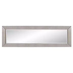 Miroir mural rectangulaire Howard Elliott 27"x38" Tyler Dillon encadré blanc brillant orné : style moderne, cadre en polyuréthane, aucun assemblage requis