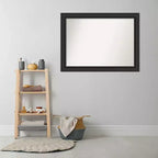 Miroir mural de salle de bain noir Shipwreck non biseauté 44" x 33" - Amanti Art : Rectangle moderne, fixation murale, quincaillerie incluse
