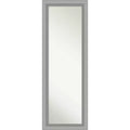 19" x 53" Non-Beveled Peak Polished Nickel Door Mirror