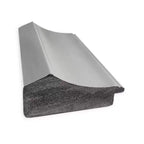 Miroir de porte 48 x 135 cm, nickel poli, sommet non biseauté