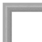 Miroir de porte 48 x 135 cm, nickel poli, sommet non biseauté