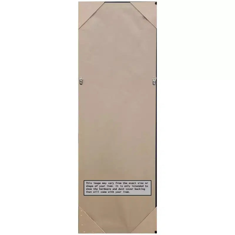 Miroir de porte 48 x 135 cm, nickel poli, sommet non biseauté