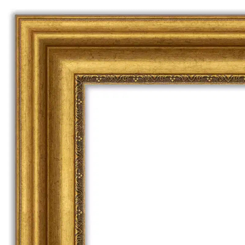 Miroir mural de salle de bain sans biseau 24" x 30" Or - Amanti Art