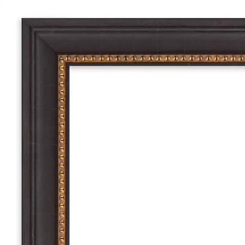 Miroir mural biseauté Ashton en bois noir 23" x 23" - Amanti Art : Carré moderne, Aucun assemblage requis