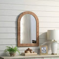 Holli Furniture Arched Wood Wall Mirror Driftwood Gray