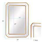 Miroir mural rectangulaire Leopold 36"x24" Howard Elliott