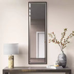 Miroir psyché Howard Elliott 48"x14" Cantera : Style moderne, cadre en fer, montage mural