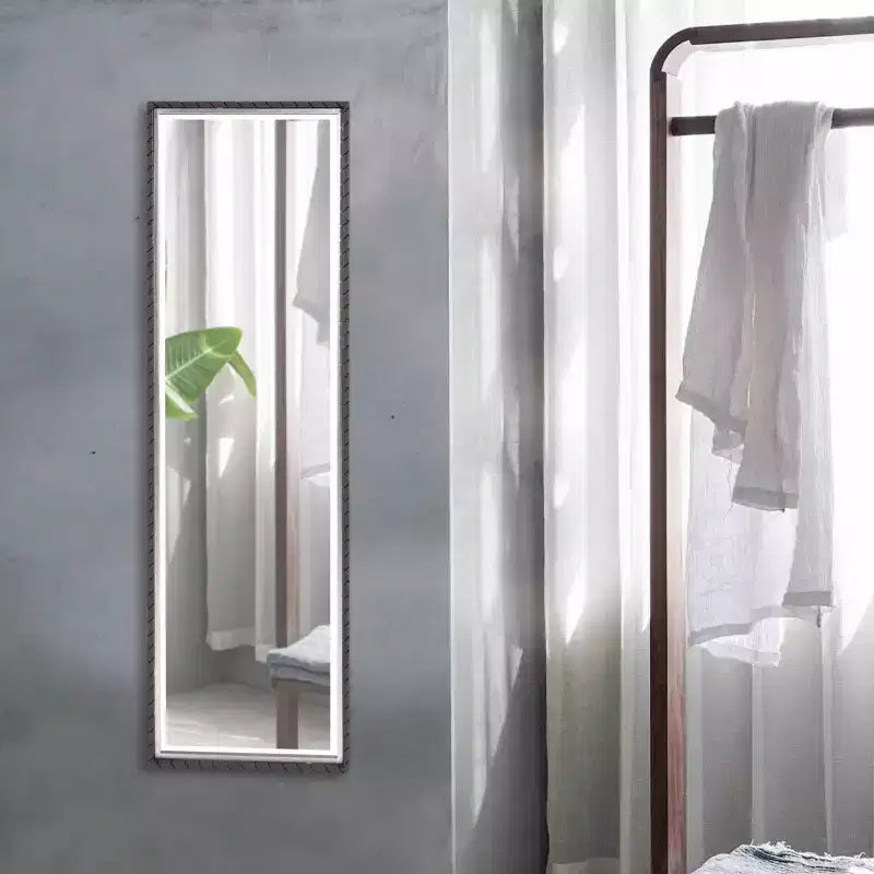 Miroir psyché Howard Elliott 48"x14" Cantera : Style moderne, cadre en fer, montage mural