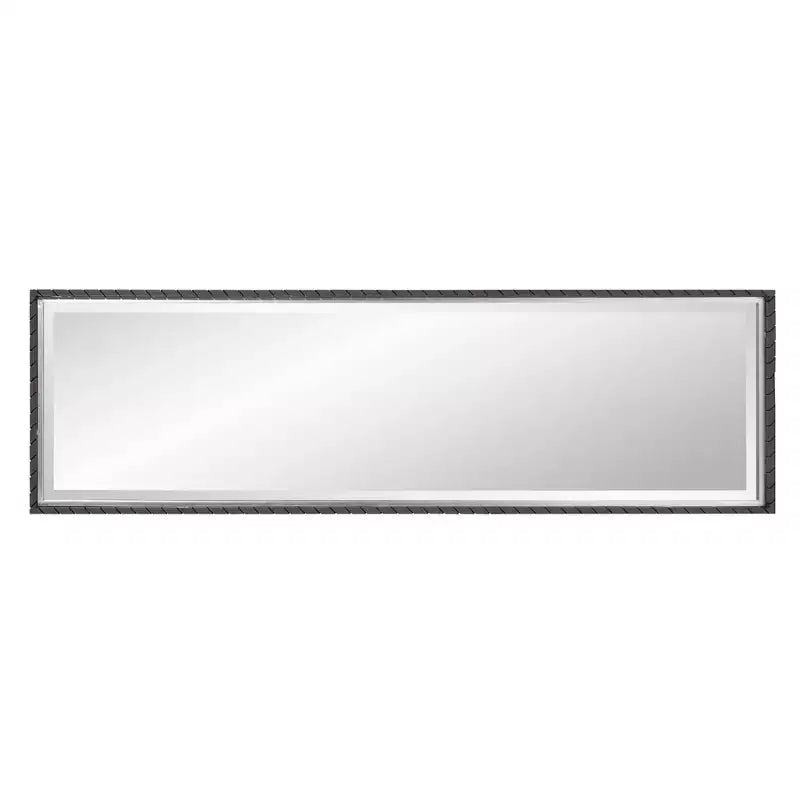 Miroir psyché Howard Elliott 48"x14" Cantera : Style moderne, cadre en fer, montage mural