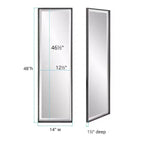Miroir psyché Howard Elliott 48"x14" Cantera : Style moderne, cadre en fer, montage mural