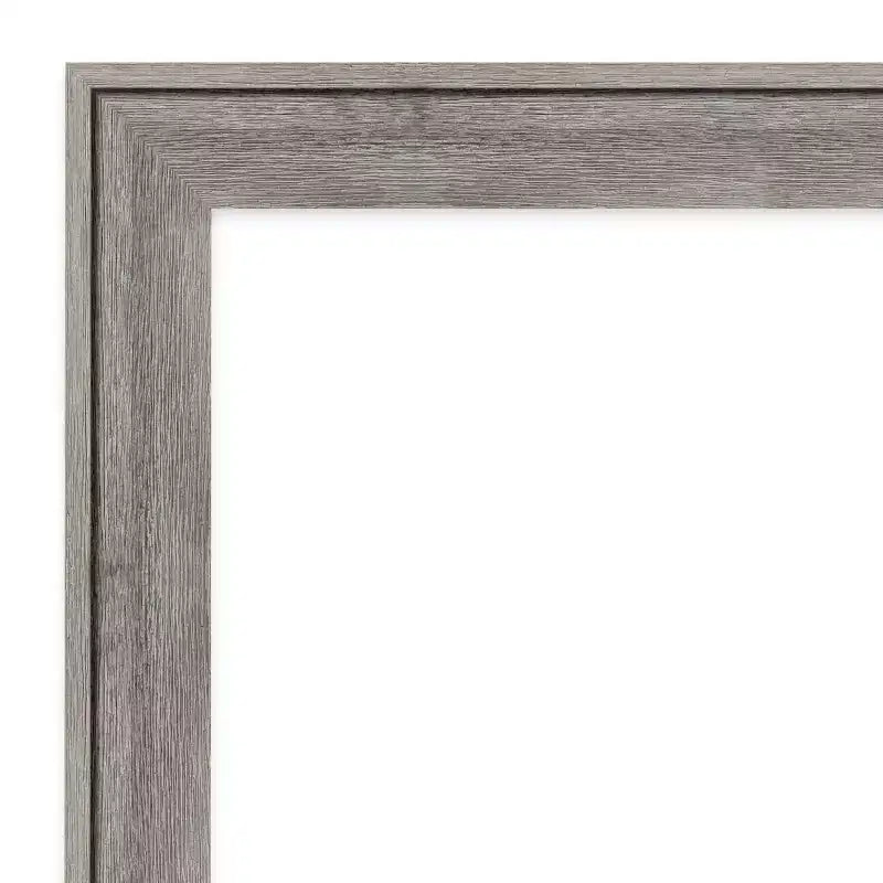 Miroir mural en bois gris vieilli sans biseau Regis 43" x 32" - Amanti Art