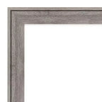Miroir mural en bois gris vieilli sans biseau Regis 43" x 32" - Amanti Art