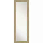 18" x 52" Non-Beveled Mosaic Gold Full Length on The Door Mirror - Amanti Art: Hangable, Polystyrene Frame