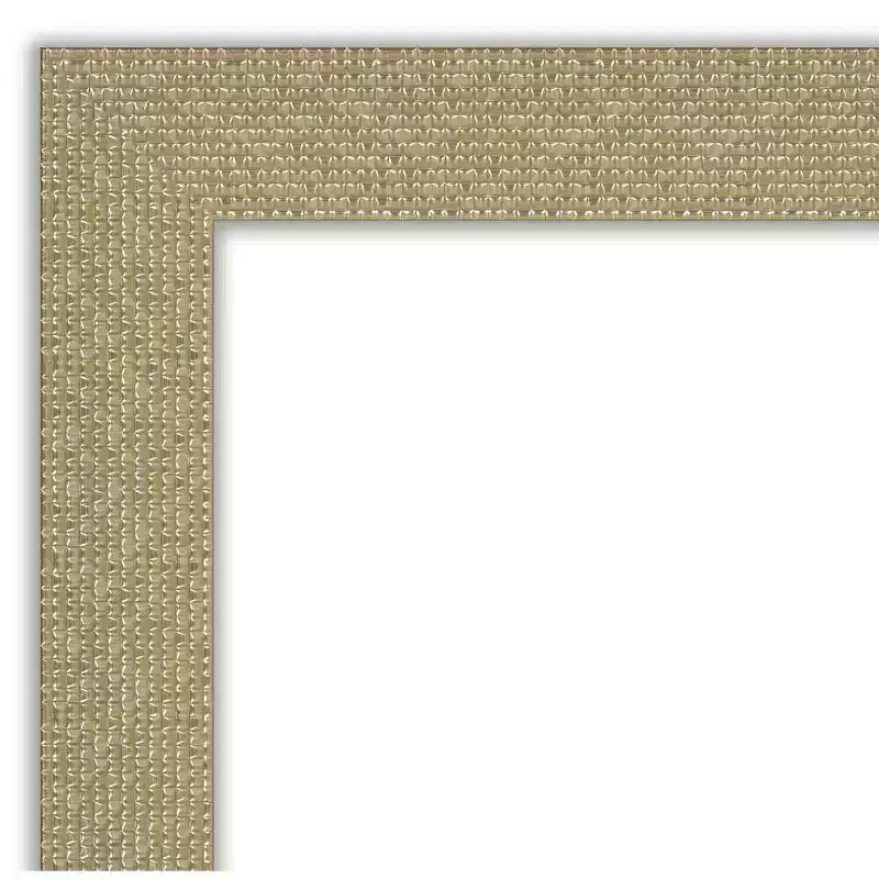 Miroir de porte pleine longueur doré mosaïque non biseauté de 18 po x 52 po - Amanti Art : à suspendre, cadre en polystyrène