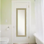 Miroir de porte pleine longueur doré mosaïque non biseauté de 18 po x 52 po - Amanti Art : à suspendre, cadre en polystyrène