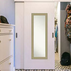 Miroir de porte pleine longueur doré mosaïque non biseauté de 18 po x 52 po - Amanti Art : à suspendre, cadre en polystyrène