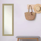 Miroir de porte pleine longueur doré mosaïque non biseauté de 18 po x 52 po - Amanti Art : à suspendre, cadre en polystyrène