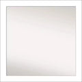 30" x 30" Non-Beveled Wedge White Bathroom Wall Mirror - Amanti Art: Modern Square Vanity, Includes Mounting Hardware