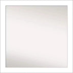 30" x 30" Non-Beveled Wedge White Bathroom Wall Mirror - Amanti Art: Modern Square Vanity, Includes Mounting Hardware