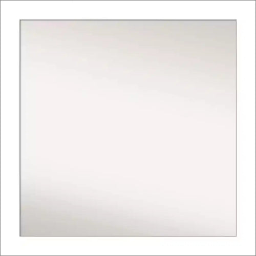 30" x 30" Non-Beveled Wedge White Bathroom Wall Mirror - Amanti Art: Modern Square Vanity, Includes Mounting Hardware