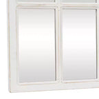 Miroir mural blanc inspiré d'une fenêtre en bois – Olivia & May : Décoration d'entrée de style ferme, rectangle 48 x 22 po