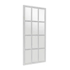 Miroir mural blanc inspiré d'une fenêtre en bois – Olivia & May : Décoration d'entrée de style ferme, rectangle 48 x 22 po