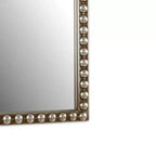 Holli Meuble Miroir Mural Perlé en Métal Marron
