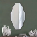 Miroir Howard Elliott 23,5"x23,5" Universal Flow avec placage de pierre : cadre rond moderne en marbre, aucun assemblage requis