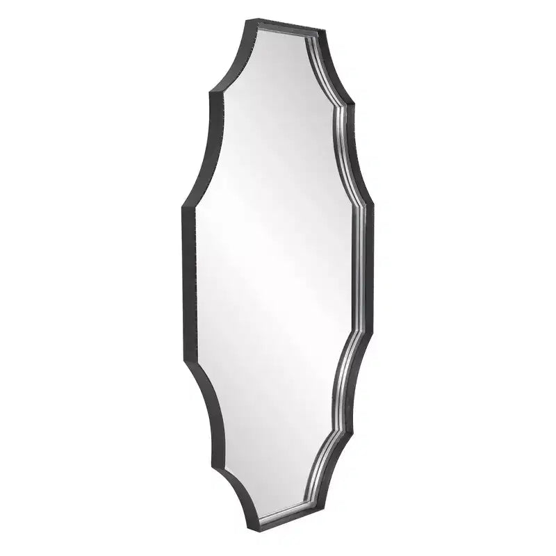 Miroir Howard Elliott 23,5"x23,5" Universal Flow avec placage de pierre : cadre rond moderne en marbre, aucun assemblage requis