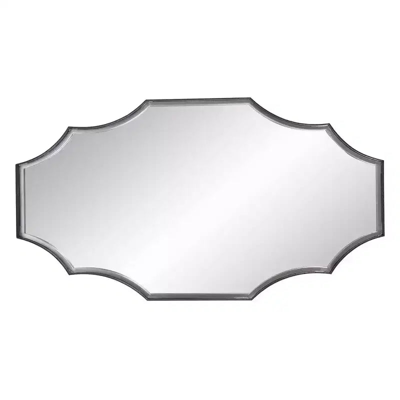 Miroir Howard Elliott 23,5"x23,5" Universal Flow avec placage de pierre : cadre rond moderne en marbre, aucun assemblage requis